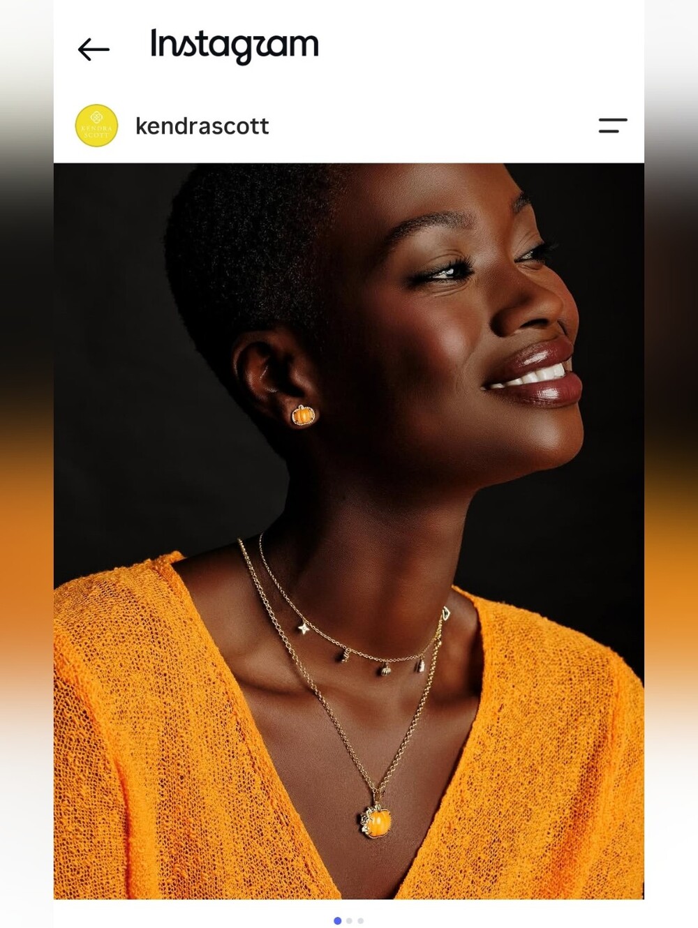 Kendra Scott Pumpkin Gold Studs Nwt
